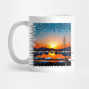 Abstract Marina Sunset Mug